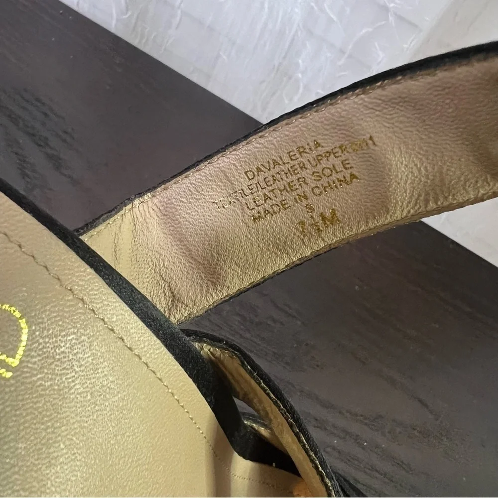 Joan & David Black Satin Platform Shoe  7.5